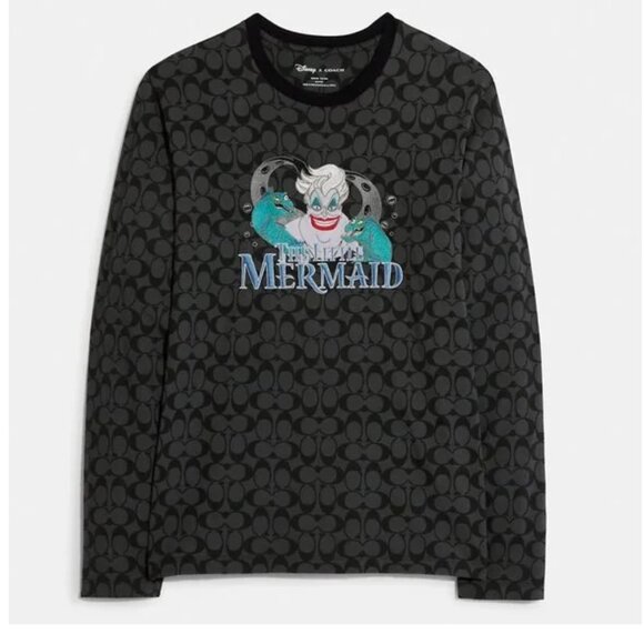 Coach x Disney Ursula Villains Long Sleeve Logo Shirt - Picture 1 of 13